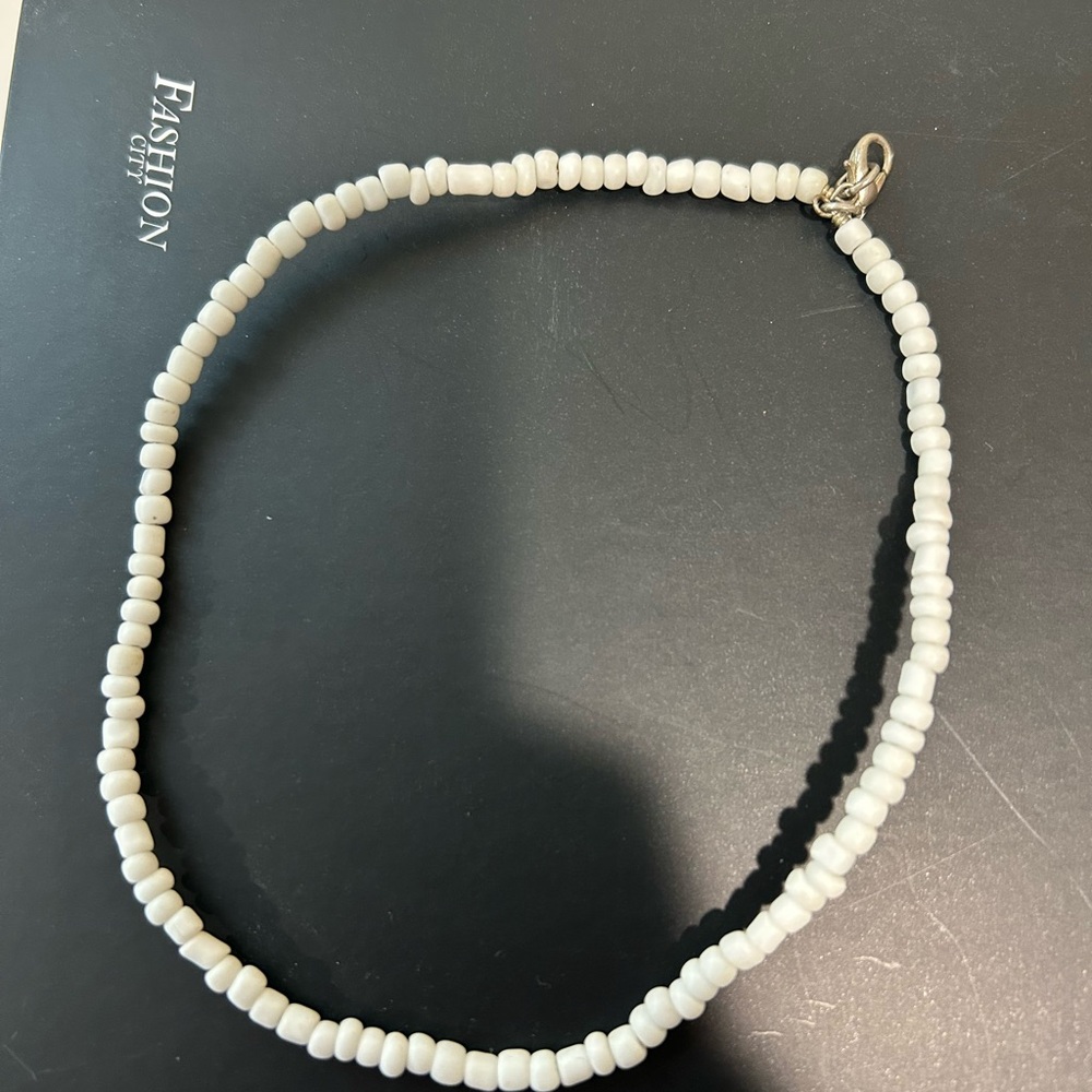 White Beaded Necklace